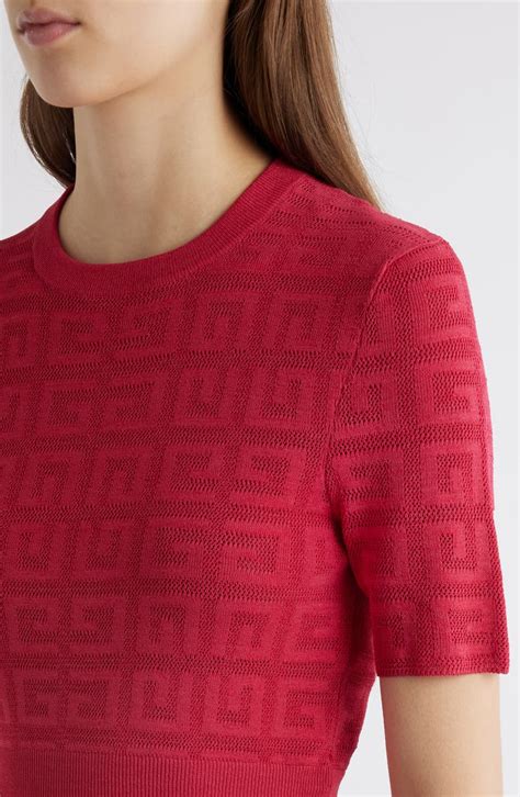 givenchy crop sweater|Cropped sweater in 4G jacquard .